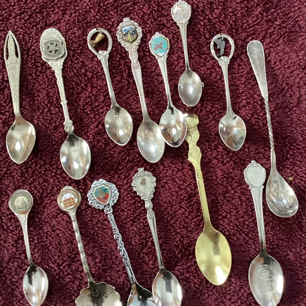 Lot of 16 Souvenir Spoons from US, Foreign Countries, Historical Events 🚀